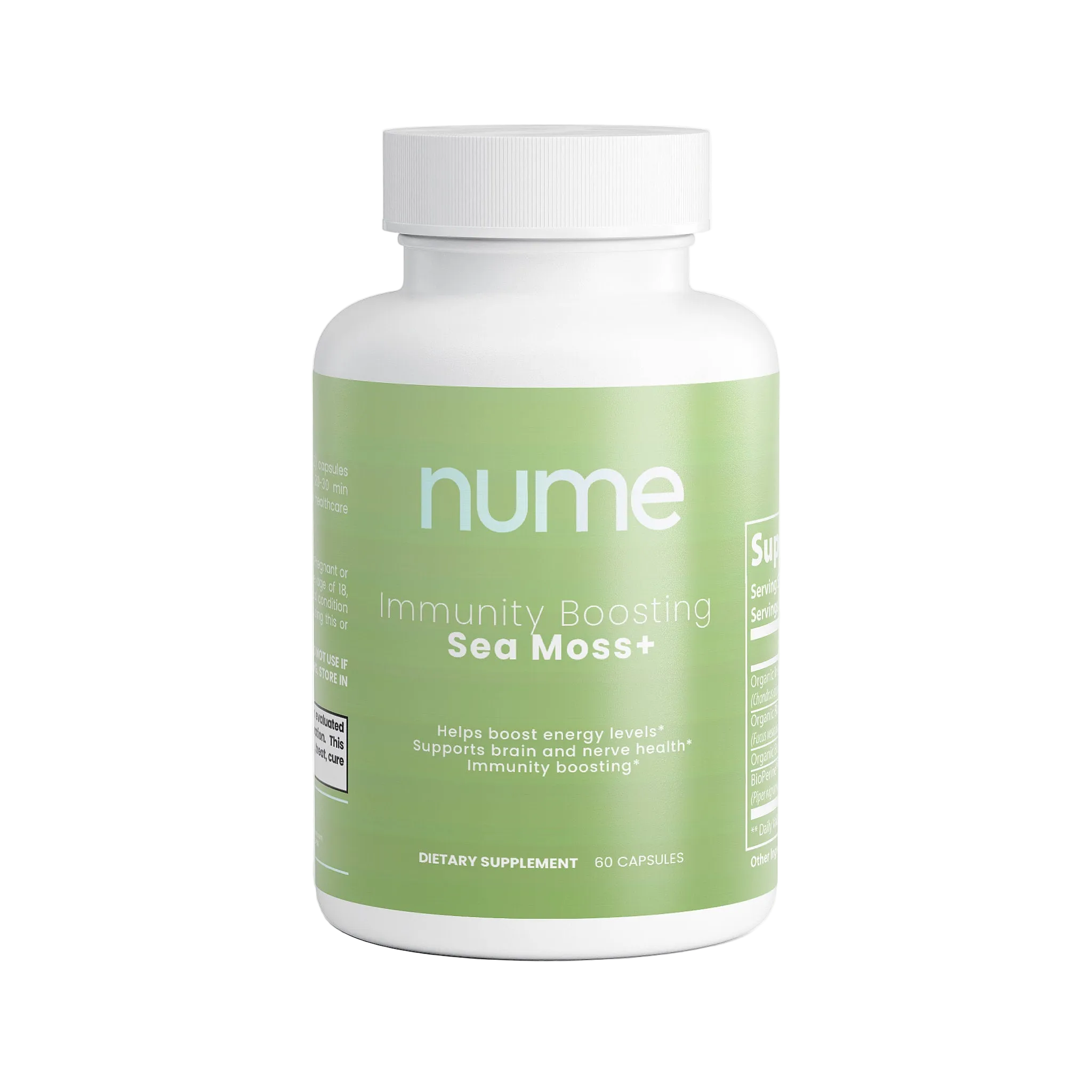 Nume supplement facts label