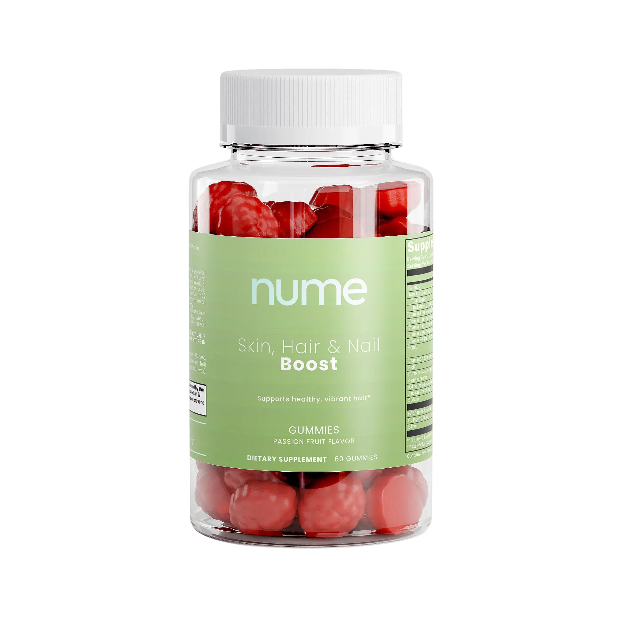 Nume supplement facts label