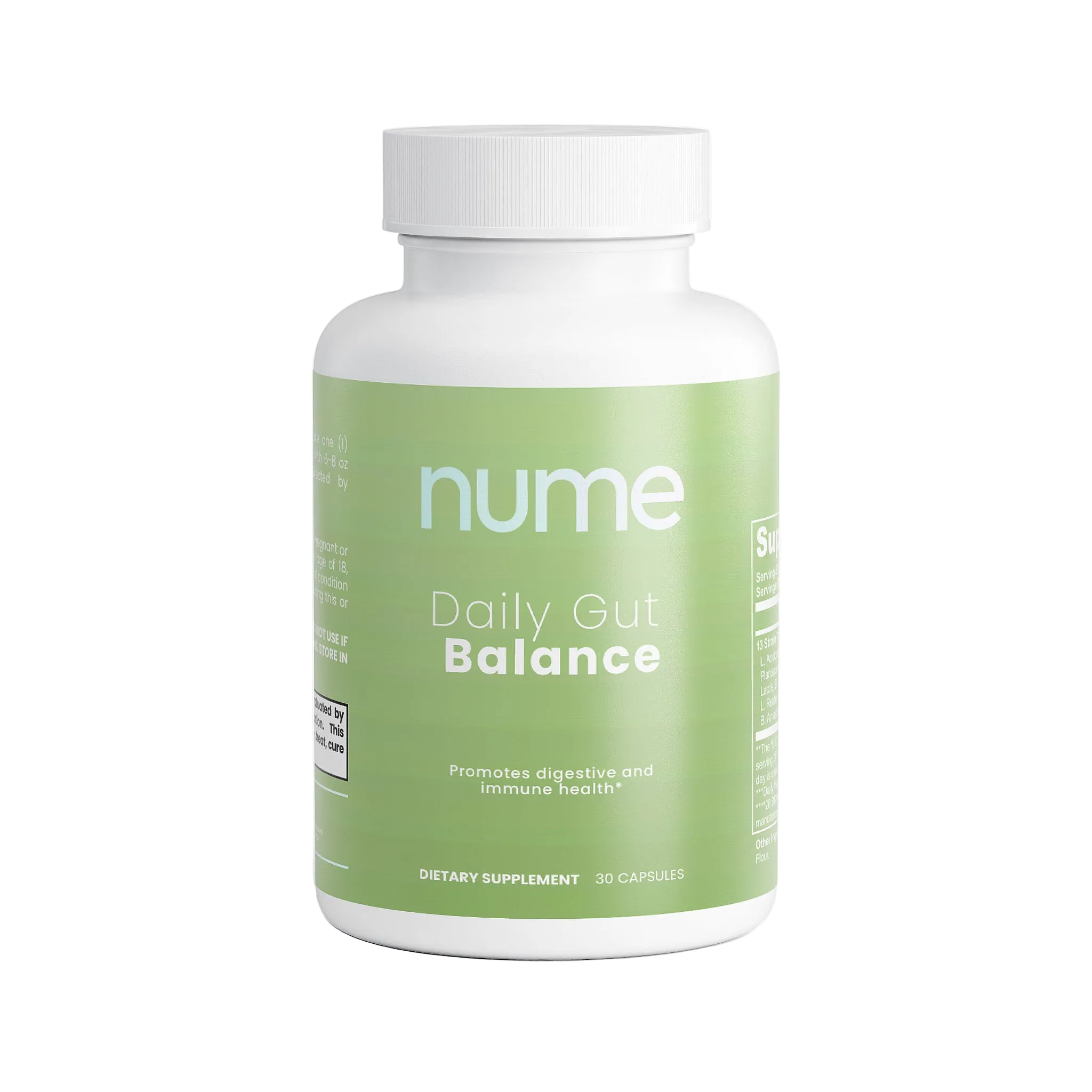 Nume supplement facts label