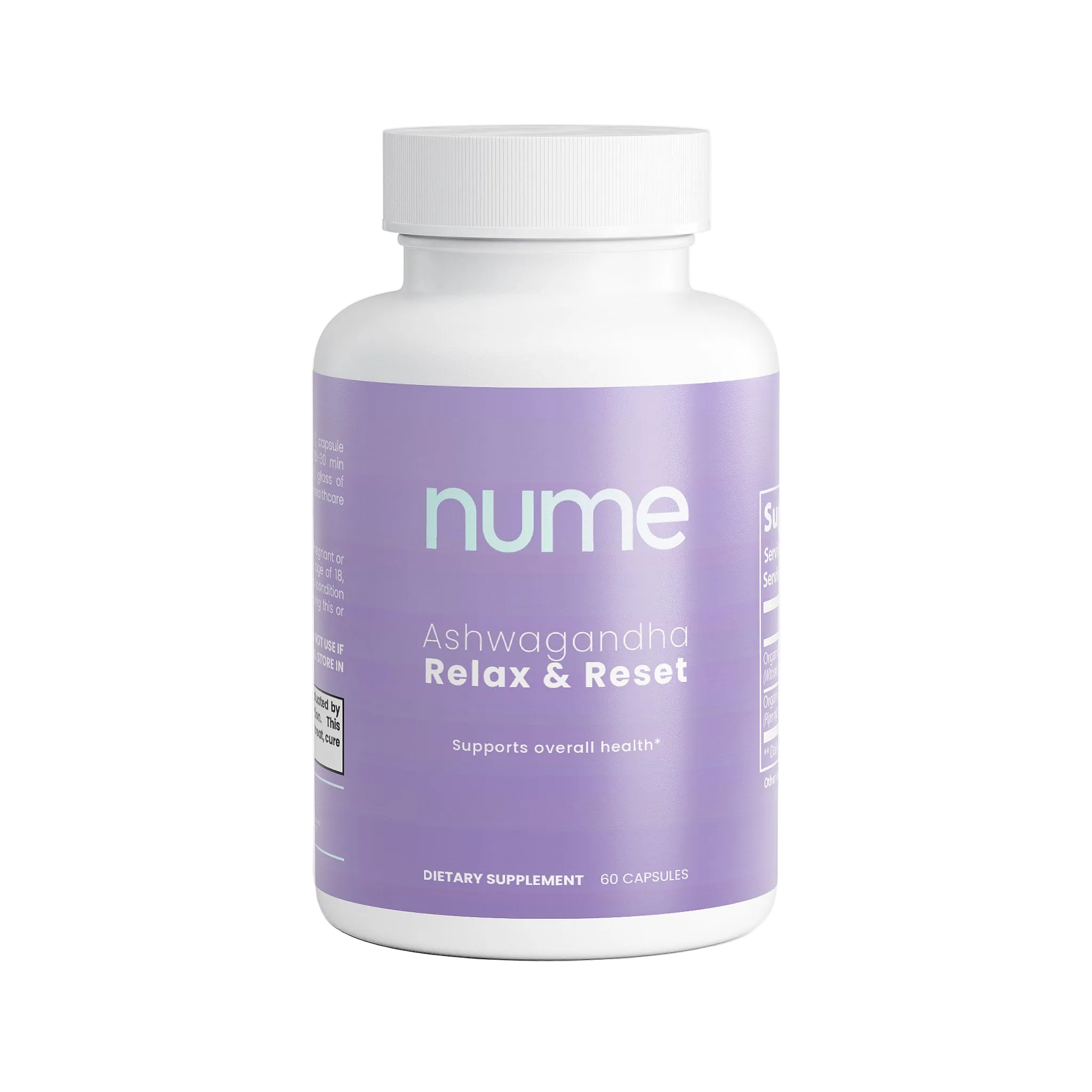 Nume supplement facts label