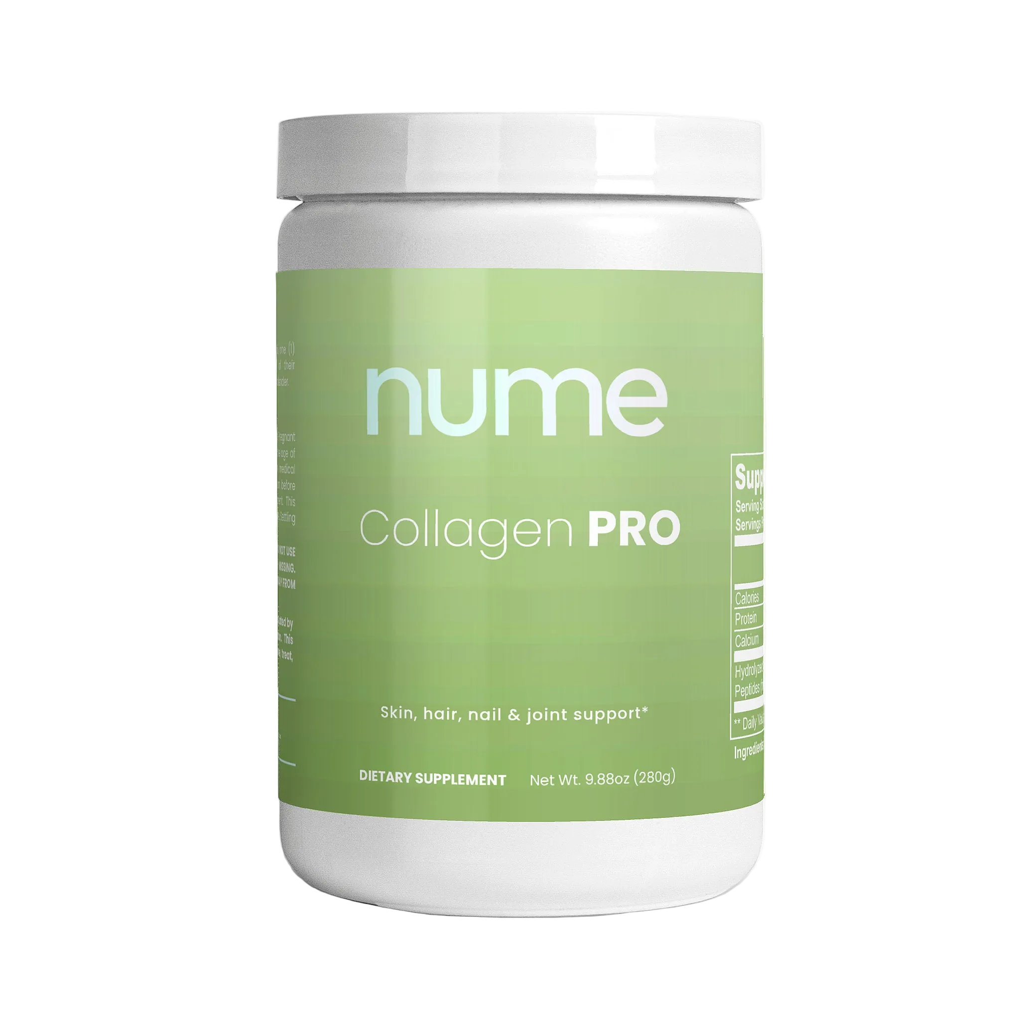 Nume supplement facts label