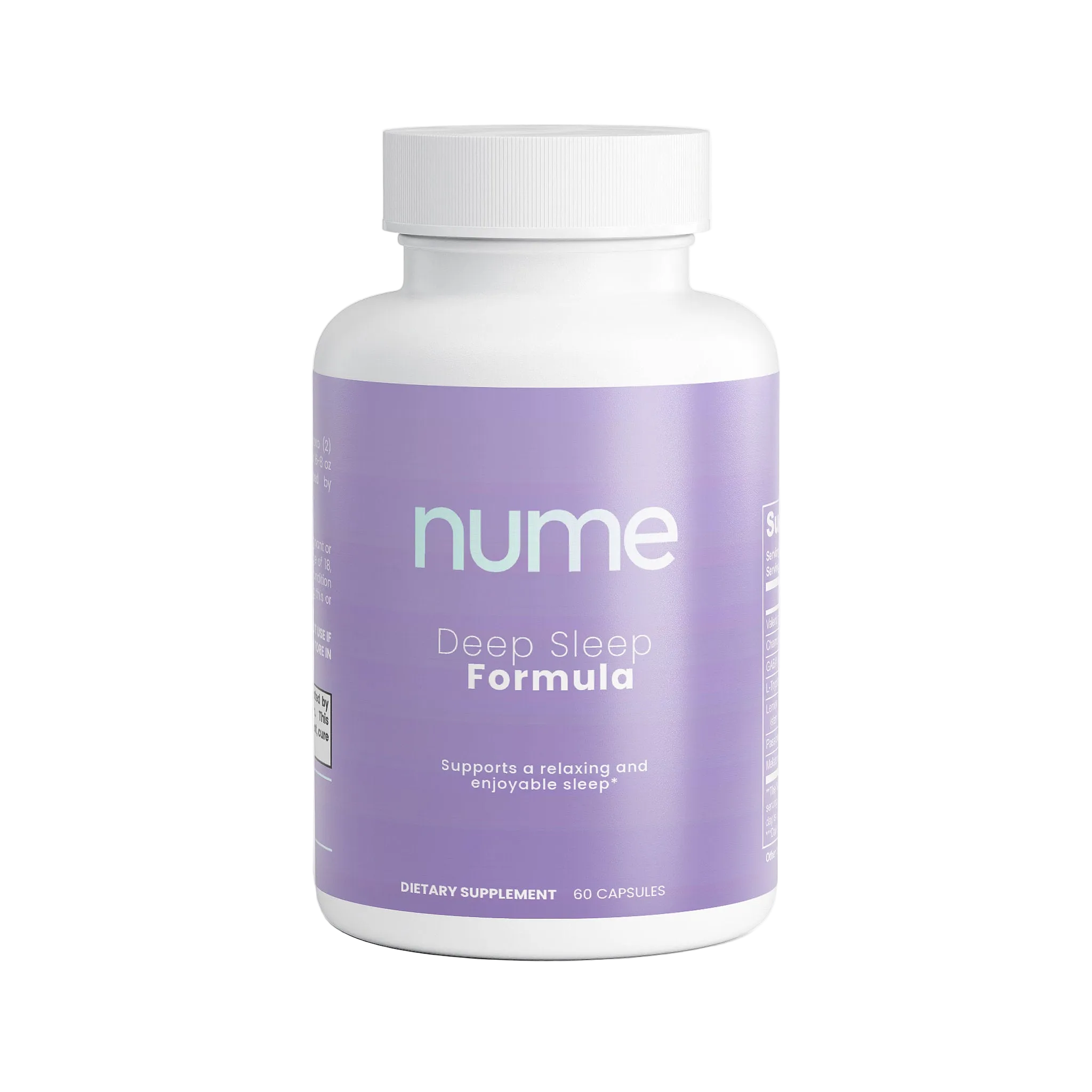 Nume supplement facts label