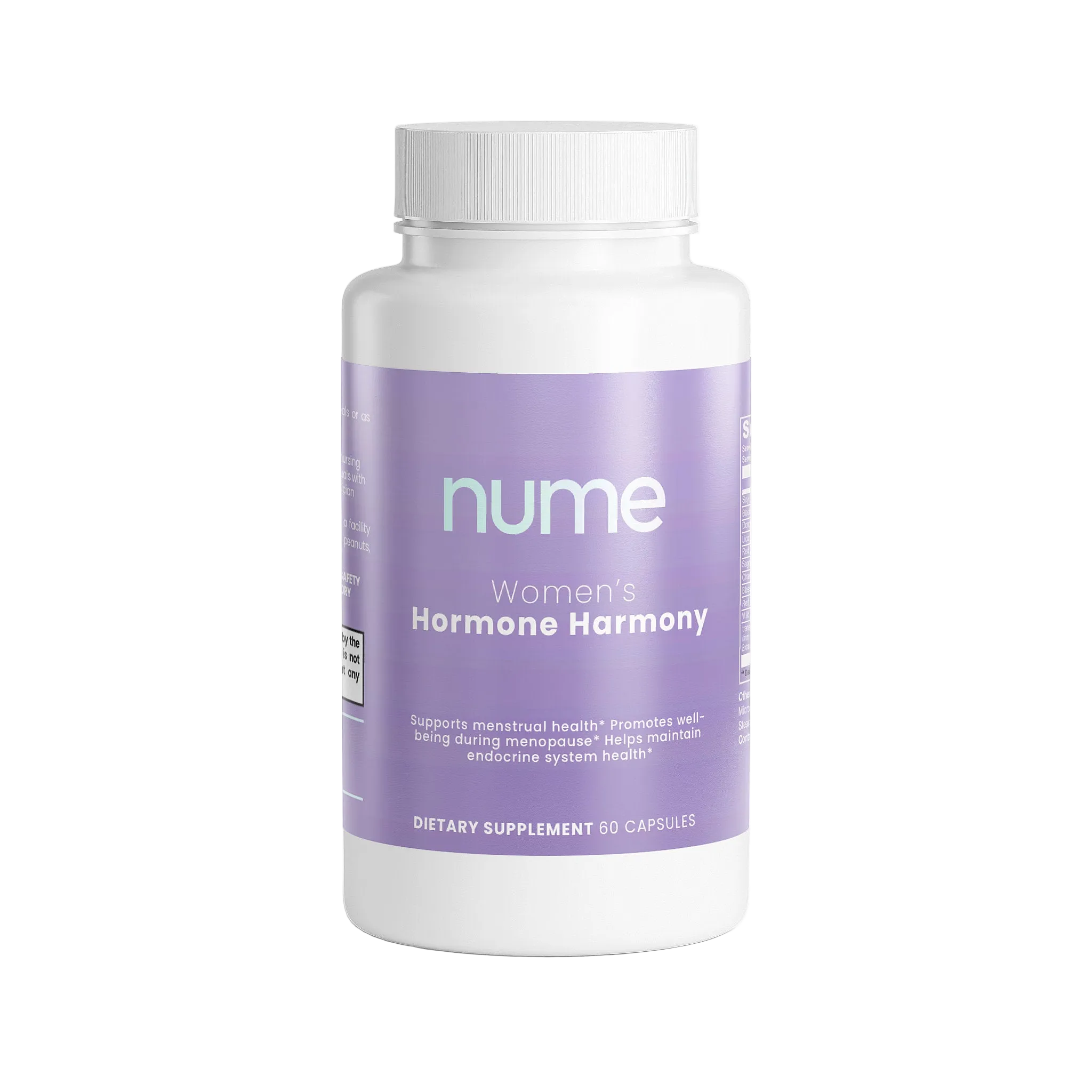 Nume supplement facts label